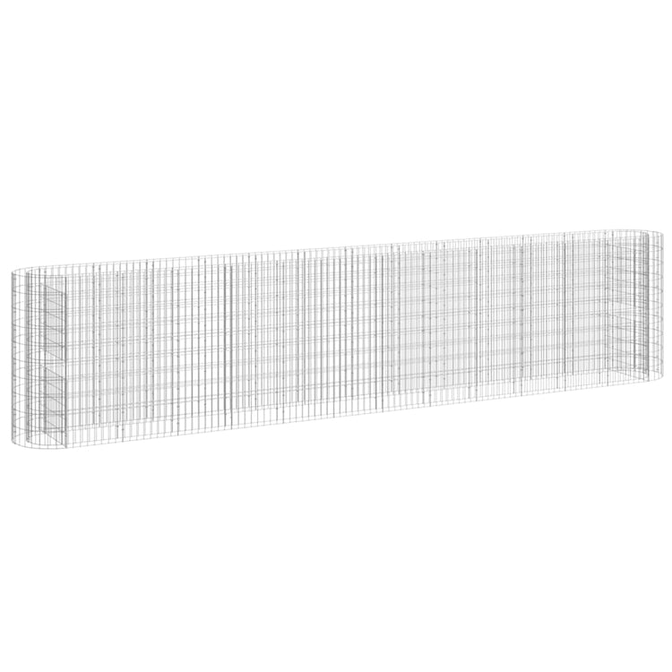 VidaXL Gabion plantenbak verhoogd 470x50x100 cm gegalvaniseerd ijzer