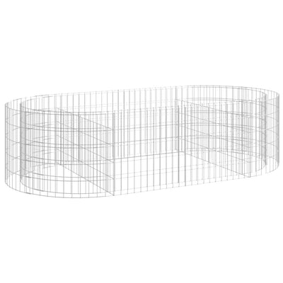 Vidaxl gabion plantenbak verhoogd 200x100x50 cm gegalvaniseerd ijzer