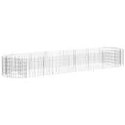 Vidaxl gabion plantenbak verhoogd 400x100x50 cm gegalvaniseerd ijzer - afbeelding 2
