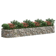 Vidaxl gabion plantenbak verhoogd 400x100x50 cm gegalvaniseerd ijzer - afbeelding 3