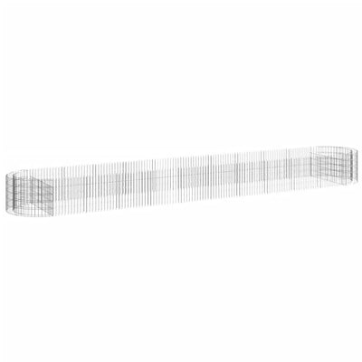 VidaXL Gabion plantenbak verhoogd 600x100x50 cm gegalvaniseerd ijzer