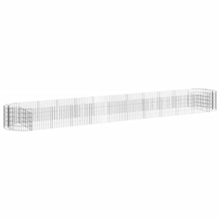 VidaXL Gabion plantenbak verhoogd 600x100x50 cm gegalvaniseerd ijzer