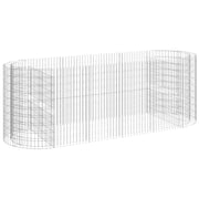 VidaXL Gabion plantenbak verhoogd 300x100x100 cm gegalvaniseerd ijzer - afbeelding 2