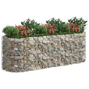 VidaXL Gabion plantenbak verhoogd 300x100x100 cm gegalvaniseerd ijzer - afbeelding 3