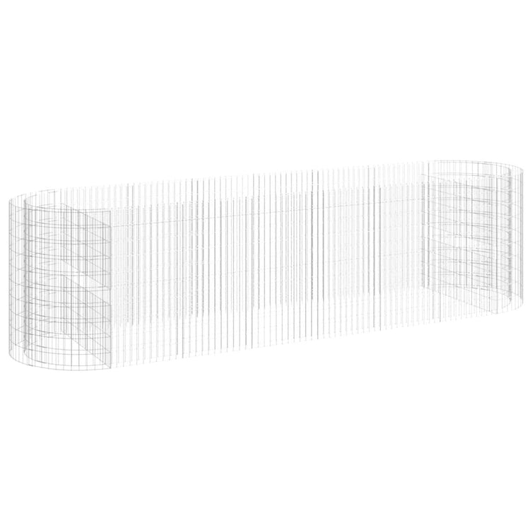 VidaXL Gabion plantenbak verhoogd 400x100x100 cm gegalvaniseerd ijzer