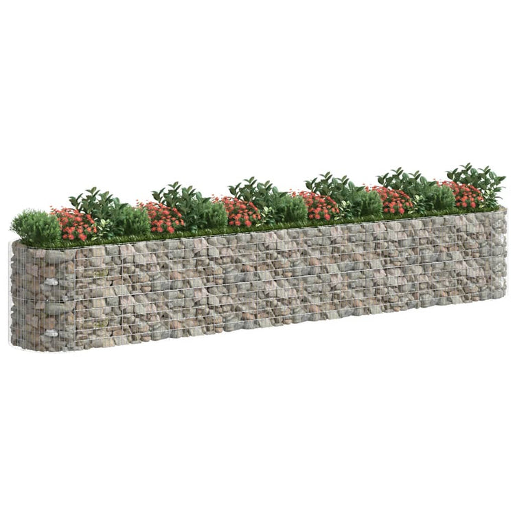 VidaXL Gabion plantenbak verhoogd 600x100x100 cm gegalvaniseerd ijzer