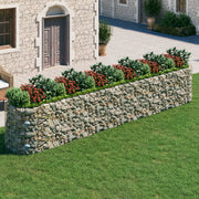 VidaXL Gabion plantenbak verhoogd 600x100x100 cm gegalvaniseerd ijzer - afbeelding 1
