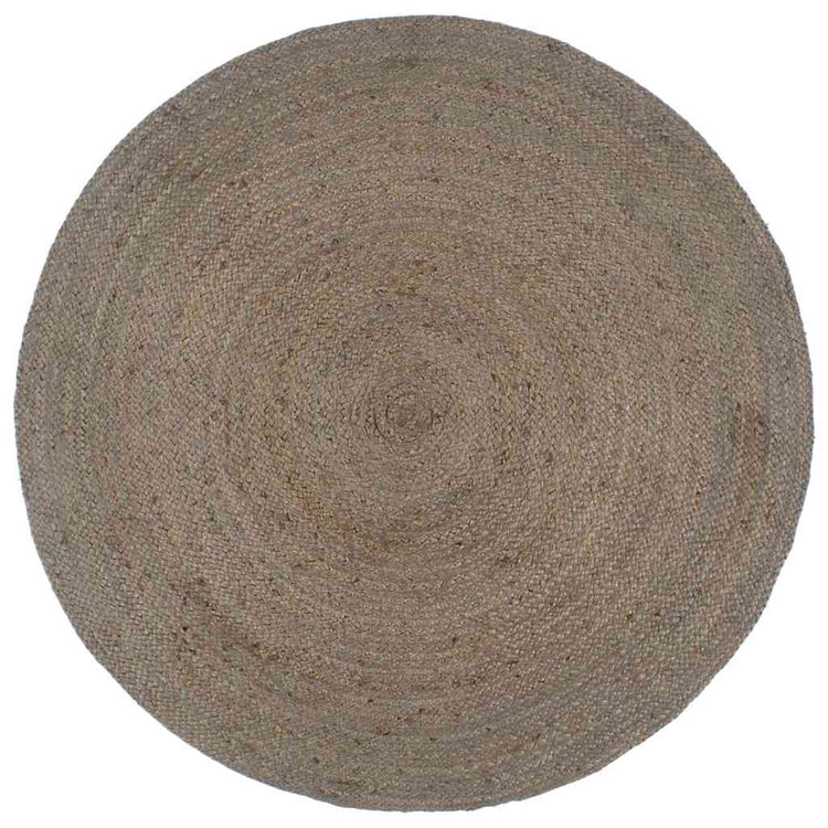 Vidaxl vloerkleed handgemaakt rond 180 cm jute grijs