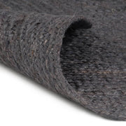 Vidaxl vloerkleed handgemaakt rond 210 cm jute donkergrijs - afbeelding 2