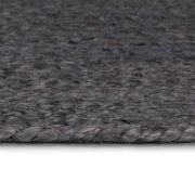 Vidaxl vloerkleed handgemaakt rond 210 cm jute donkergrijs - afbeelding 3