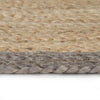 Vidaxl vloerkleed handgemaakt met grijze rand 240 cm jute