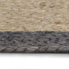 Vidaxl vloerkleed handgemaakt met donkergrijze rand 180 cm jute