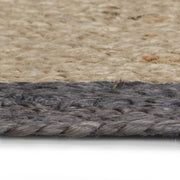 Vidaxl vloerkleed handgemaakt met donkergrijze rand 180 cm jute - afbeelding 3