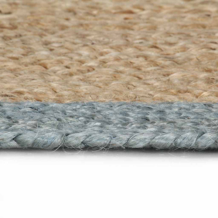 Vidaxl vloerkleed handgemaakt met olijfgroene rand 240 cm jute