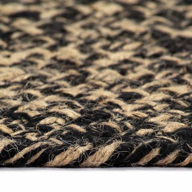 Vidaxl vloerkleed handgemaakt 180 cm jute zwart en bruin