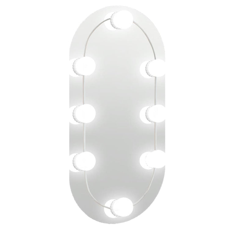 Vidaxl spiegel met led-verlichting 40x20 cm glas ovaal
