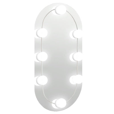 Vidaxl spiegel met led-verlichting 40x20 cm glas ovaal