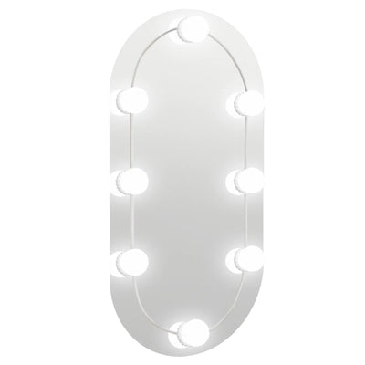 Vidaxl spiegel met led-verlichting ovaal 60x30 cm glas