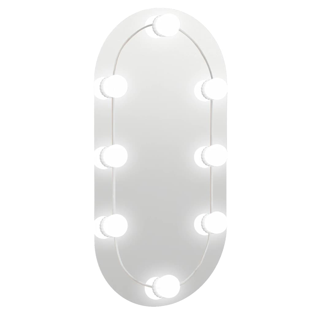Vidaxl spiegel met led-verlichting ovaal 60x30 cm glas