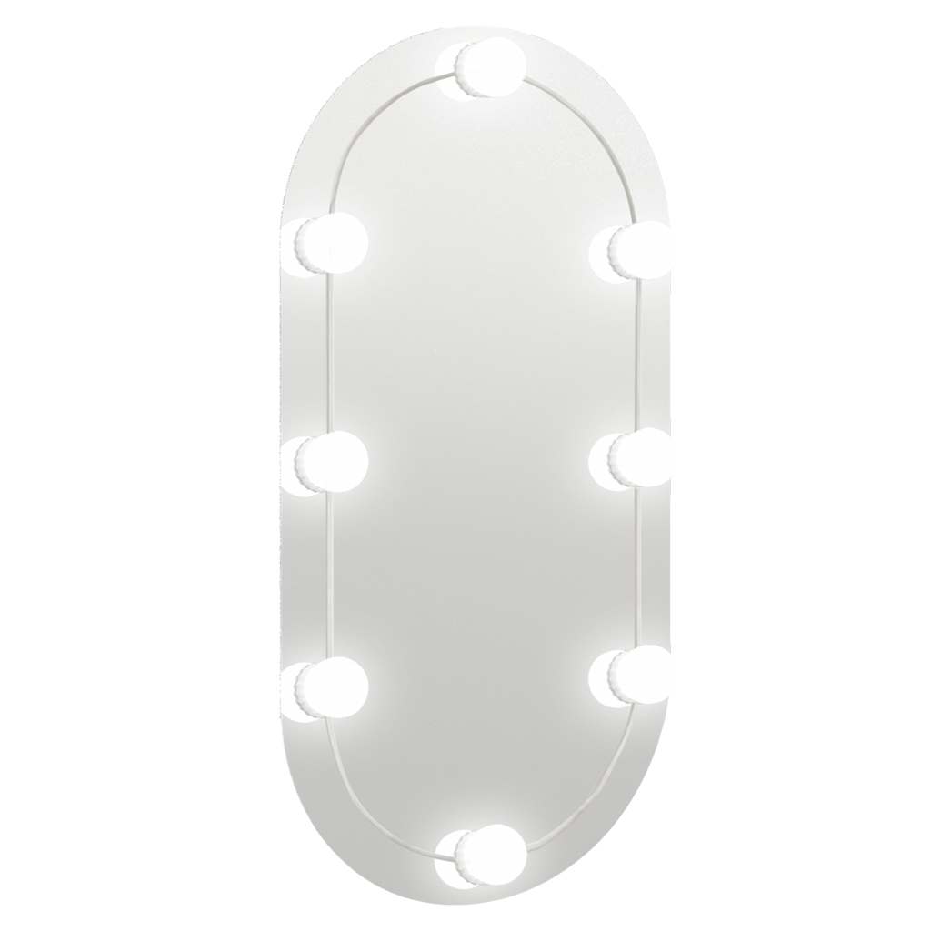 Vidaxl spiegel met led-verlichting ovaal 80x40 cm glas