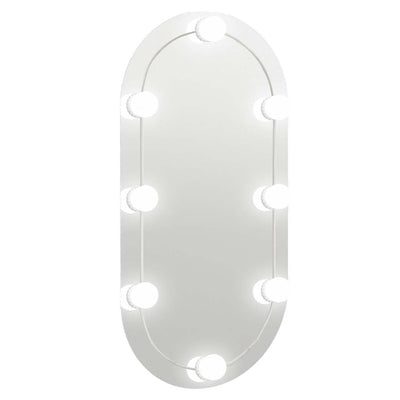 Vidaxl spiegel met led-verlichting ovaal 80x40 cm glas