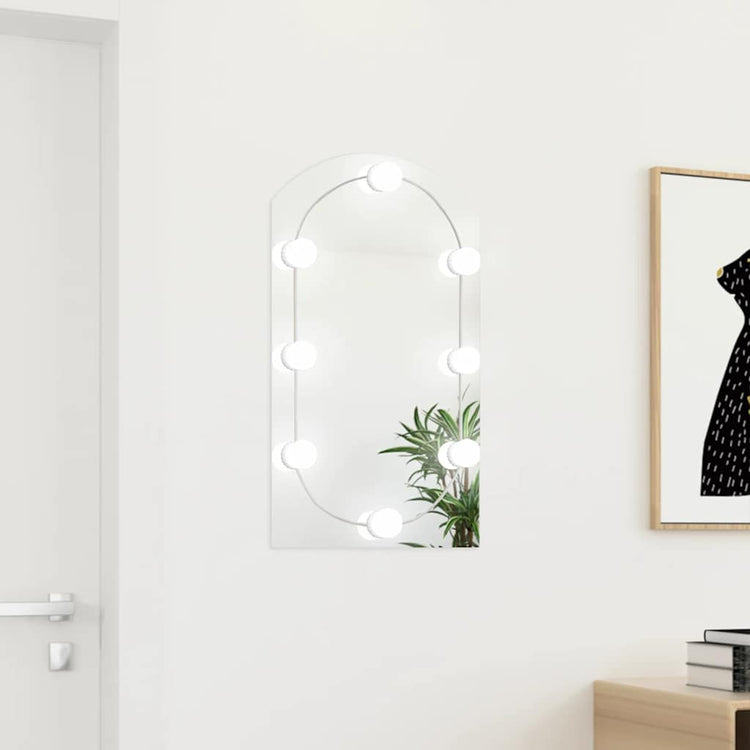 Vidaxl spiegel met led-verlichting boog 70x40 cm glas