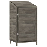 Vidaxl tuinschuur 55x52x112 cm massief vurenhout antracietkleurig - afbeelding 2