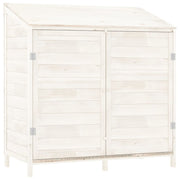 Vidaxl tuinschuur 102x52x112 cm massief vurenhout wit - afbeelding 2
