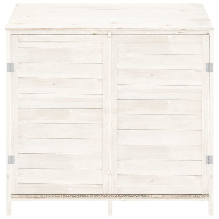 Vidaxl tuinschuur 102x52x112 cm massief vurenhout wit