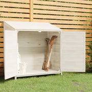 Vidaxl tuinschuur 102x52x112 cm massief vurenhout wit - afbeelding 1