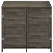 Vidaxl tuinschuur 102x52x112 cm massief vurenhout antracietkleurig - afbeelding 3