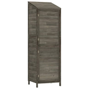 Vidaxl tuinschuur 55x52x174,5 cm massief vurenhout antracietkleurig - afbeelding 2