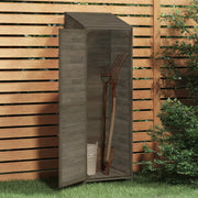 Vidaxl tuinschuur 55x52x174,5 cm massief vurenhout antracietkleurig - afbeelding 3