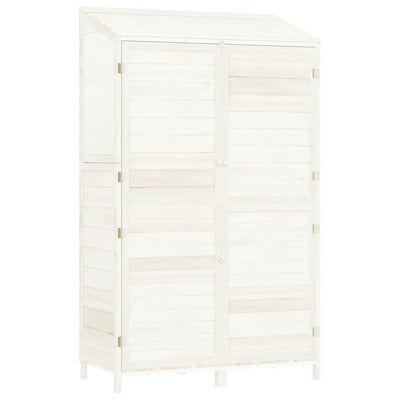 Vidaxl tuinschuur 102x52x174,5 cm massief vurenhout wit