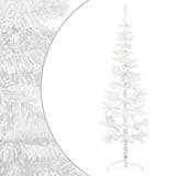 Vidaxl kunstkerstboom half met standaard smal 180 cm wit - afbeelding 3