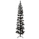Vidaxl kunstkerstboom half met standaard smal 180 cm zwart