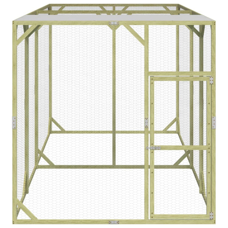 VidaXL Kippenhok 200x400x200 cm geïmpregneerd massief grenenhout