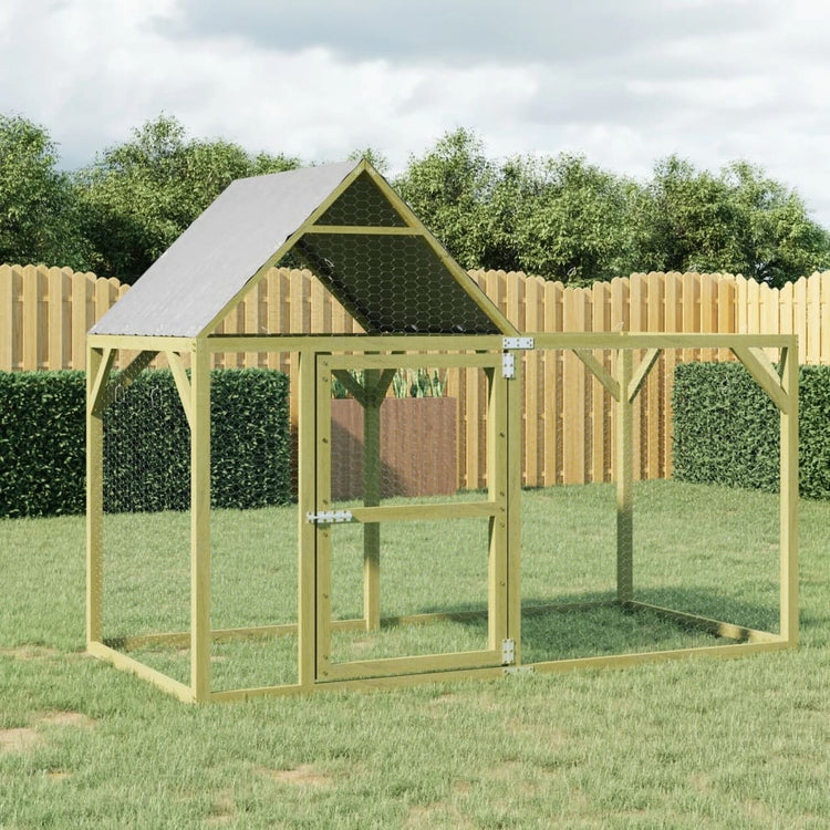 VidaXL Kippenhok 200x100x150 cm geïmpregneerd massief grenenhout