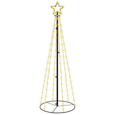 Vidaxl kegelkerstboom 108 led's 70x180 cm warmwit