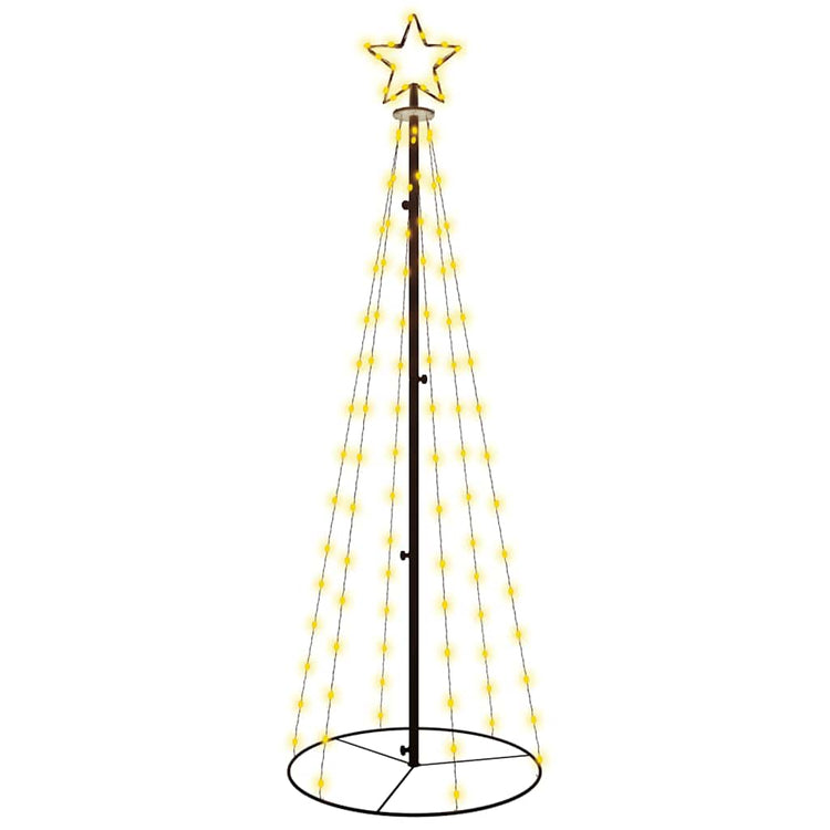Vidaxl kegelkerstboom 108 led's 70x180 cm warmwit