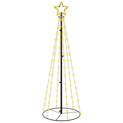 Vidaxl kegelkerstboom 108 led's 70x180 cm warmwit