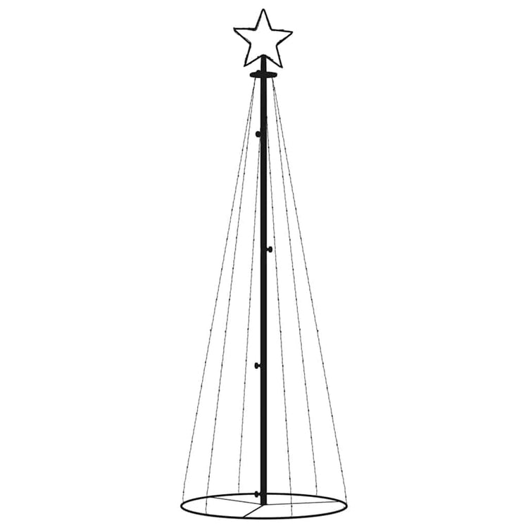 Vidaxl kegelkerstboom 108 led's 70x180 cm warmwit