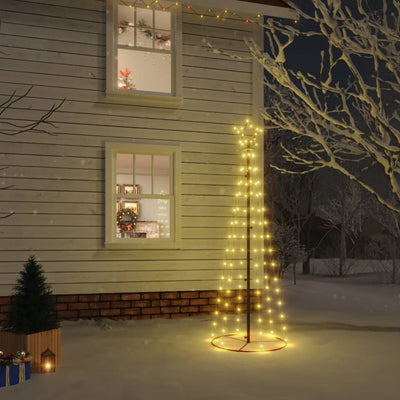 Vidaxl kegelkerstboom 108 led's 70x180 cm warmwit