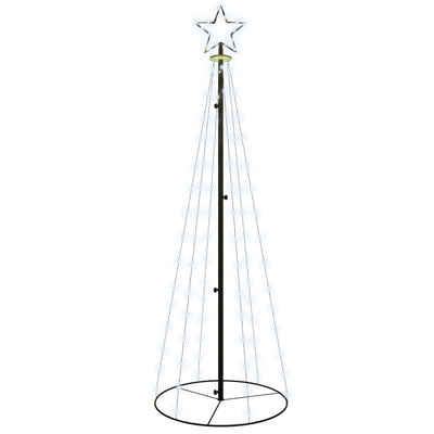 Vidaxl kegelkerstboom 108 led's 70x180 cm koudwit