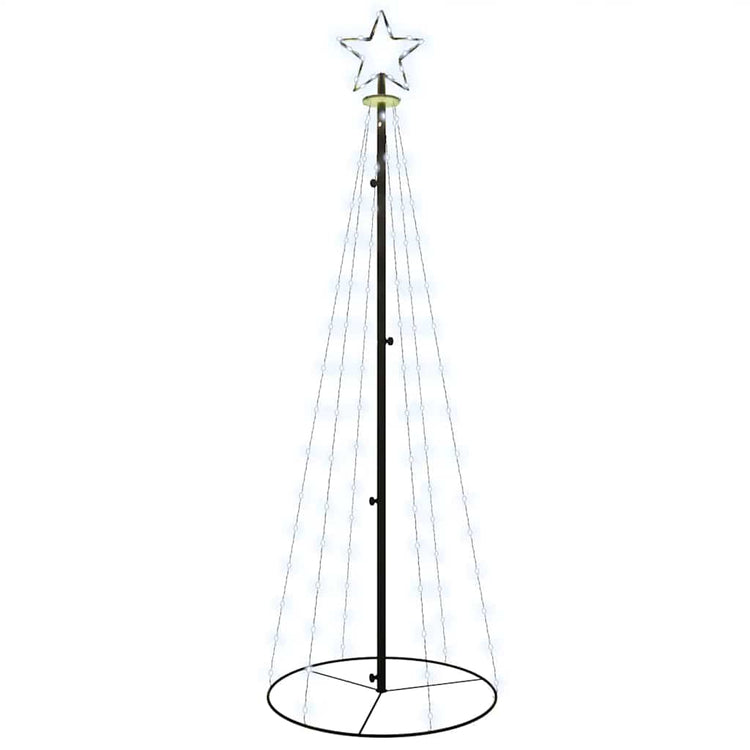 Vidaxl kegelkerstboom 108 led's 70x180 cm koudwit