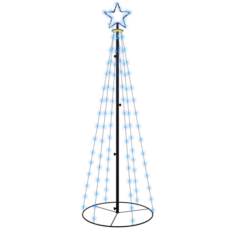 Vidaxl kegelkerstboom 108 led's 70x180 cm blauw
