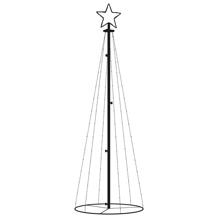 Vidaxl kegelkerstboom 108 led's 70x180 cm meerkleurig