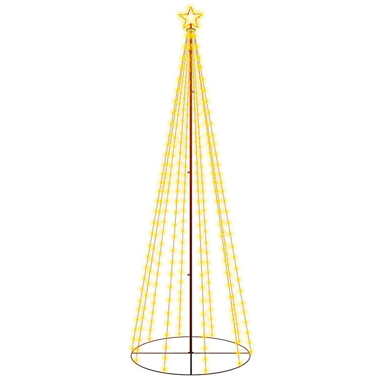 Vidaxl kegelkerstboom 310 led's 100x300 cm warmwit