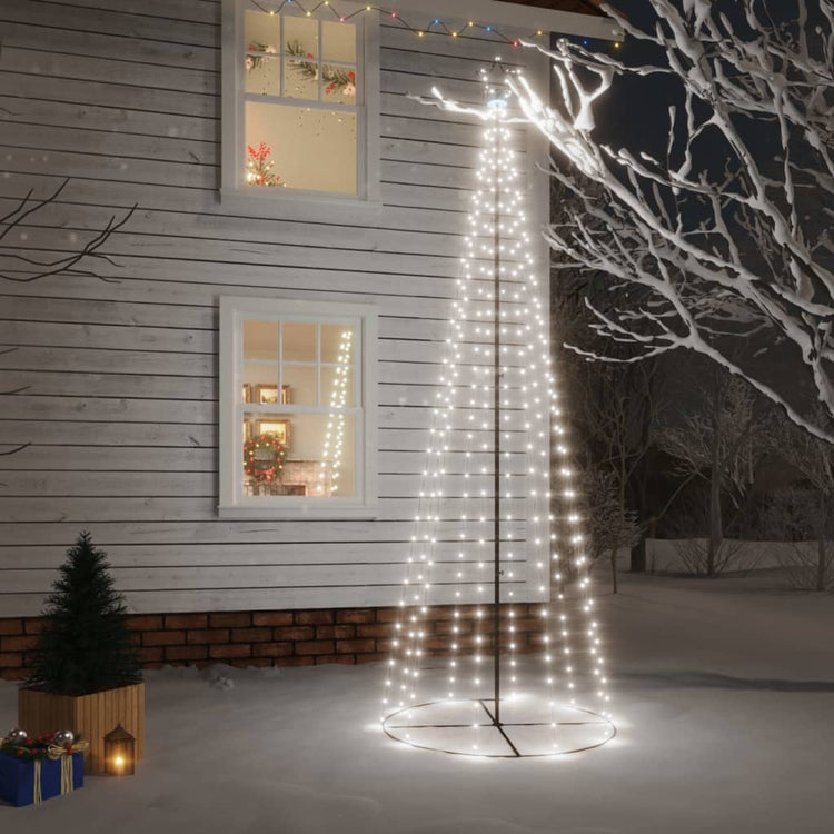 VidaXL Kegelkerstboom 310 LED's 100x300 cm koudwit