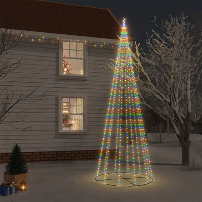 Vidaxl kegelkerstboom 732 led's meerkleurig 160x500 cm
